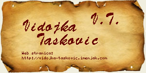 Vidojka Tasković vizit kartica